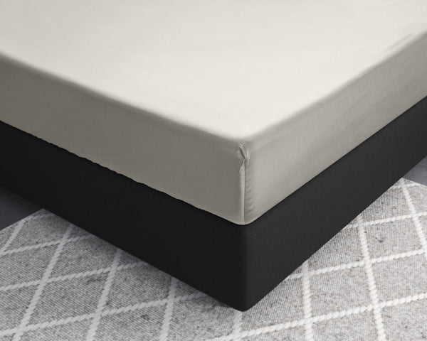 Satin Spannbettlaken Creme 160 x 220 cm