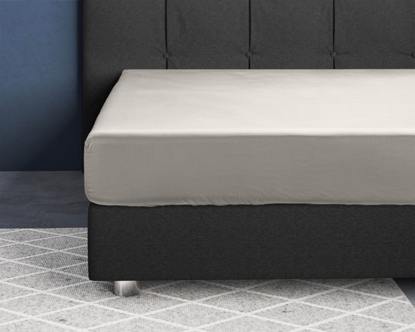 Satin Spannbettlaken Creme 180 x 200 cm