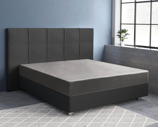 Satin Spannbettlaken Grau 120 x 200 cm