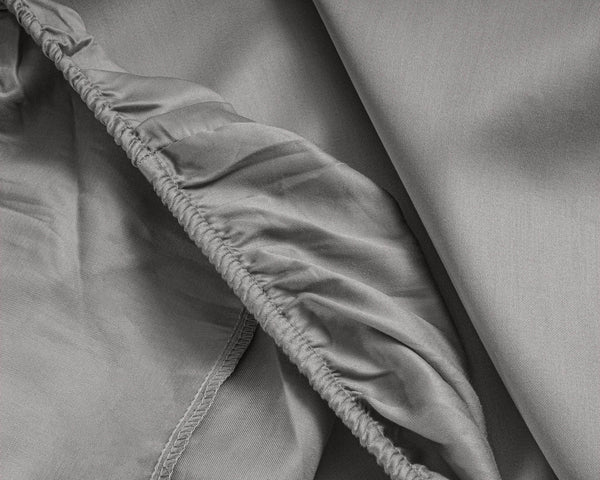 Satin Spannbettlaken Grau 160 x 200 cm