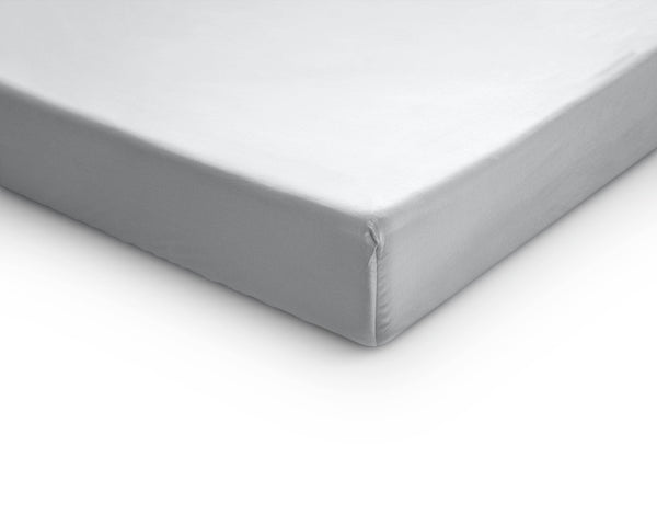 Satin Spannbettlaken Weiss 80 x 200 cm