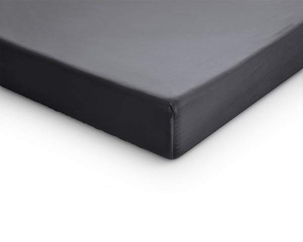 Topper Satin Spannbettlaken Anthrazit 90 x 200 cm