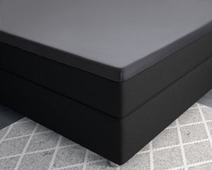 Topper Satin Spannbettlaken Anthrazit 140 x 200 cm
