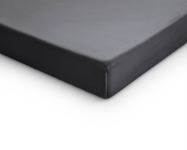 Topper Satin Spannbettlaken Anthrazit 140 x 200 cm