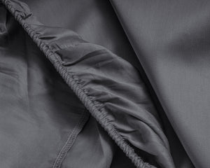 Topper Satin Spannbettlaken Anthrazit 160 x 220 cm