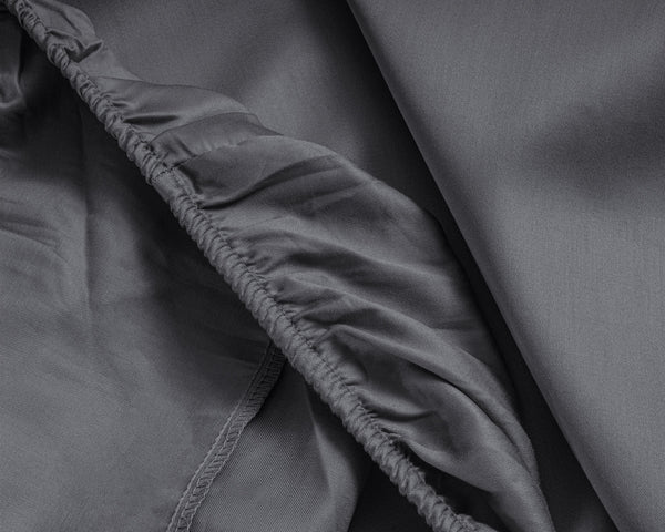 Topper Satin Spannbettlaken Anthrazit 160 x 220 cm