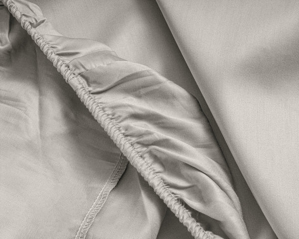 Topper Satin Spannbettlaken Creme 160 x 200 cm