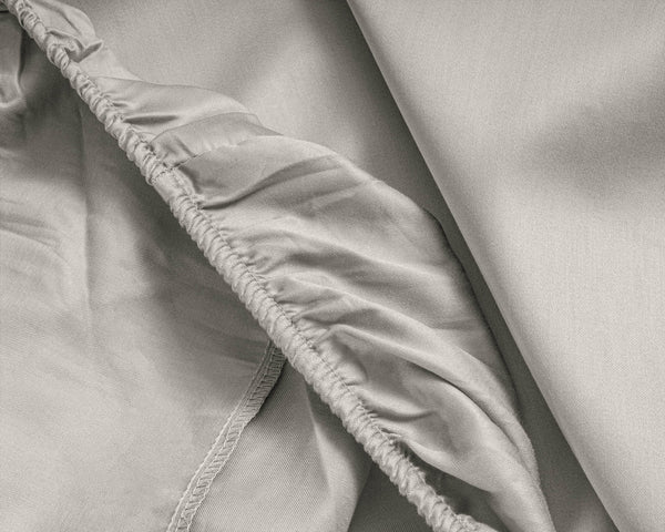 Topper Satin Spannbettlaken Creme 180 x 200 cm