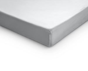 Topper Satin Spannbettlaken Weiss 160 x 220 cm