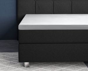 Topper Satin Spannbettlaken Weiss 180 x 200 cm