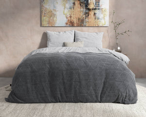 Bettbezug DH Flanel Quinn Anthrazit 240 x 220 cm
