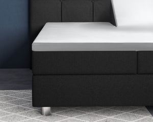 Split-Topper Satin Spannbettlaken Weiss 160 x 200 cm