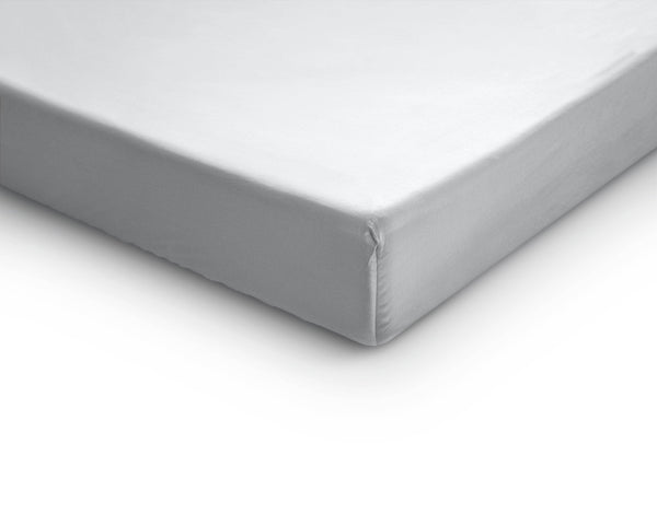 Split-Topper Satin Spannbettlaken Weiss 160 x 200 cm