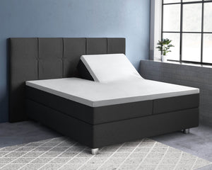 Split-Topper Satin Spannbettlaken Weiss 180 x 200 cm