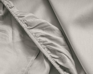 Split-Topper Satin Spannbettlaken Creme 160 x 200 cm