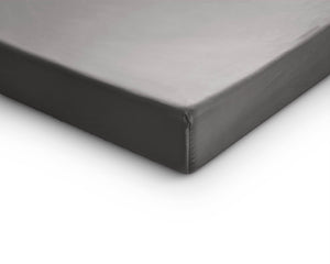 Split-Topper Satin Spannbettlaken Grau 180 x 200 cm