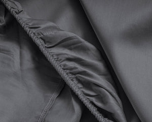 Split-Topper Satin Spannbettlaken Anthrazit 160 x 200 cm