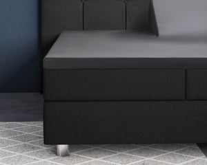 Split-Topper Satin Spannbettlaken Anthrazit 180 x 200 cm