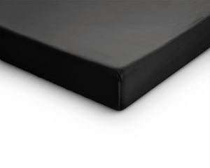 Split-Topper Satin Spannbettlaken Schwarz 180 x 200 cm