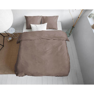 Bettbezug Uni Satijn Taupe 200 x 200/220 cm