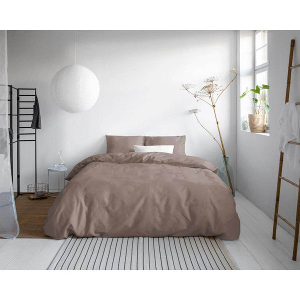 Bettbezug Uni Satijn Taupe 240 x 200/220 cm