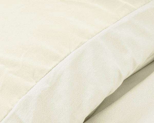 Bettbezug Samt Uni Creme 240 x 220 cm
