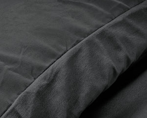 Bettbezug Samt Uni Anthrazit 200 x 220 cm