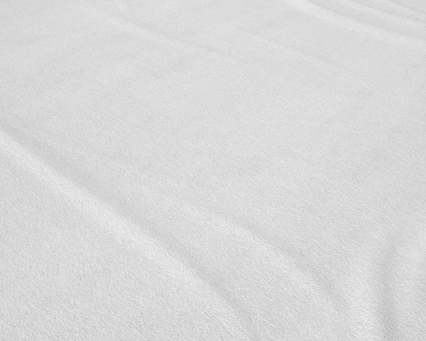 Flanel Basic Spannbettlaken Weiss 140 x 200 cm