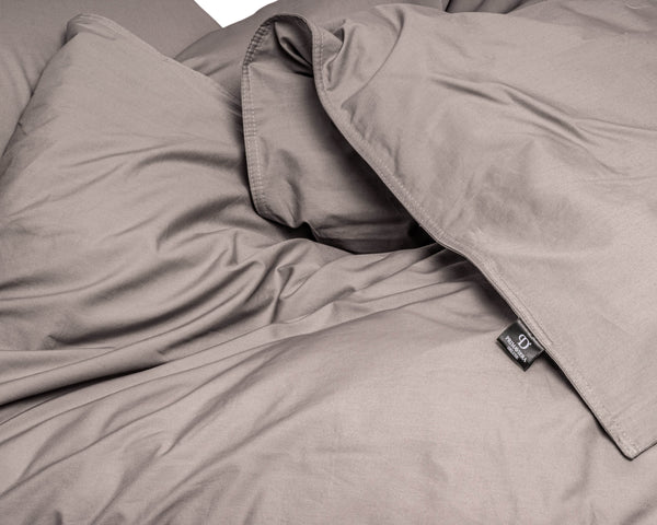 Bettbezug Egyptische Baumwolle Uni Taupe 140 x 200/260 cm