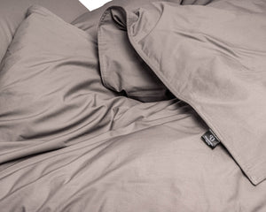Bettbezug Egyptische Baumwolle Uni Taupe 240 x 200/260 cm