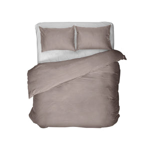 Bettbezug Egyptische Baumwolle Uni Taupe 240 x 200/260 cm