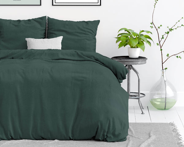 Bettbezug Stone washed Dark Green 140 x 220 cm