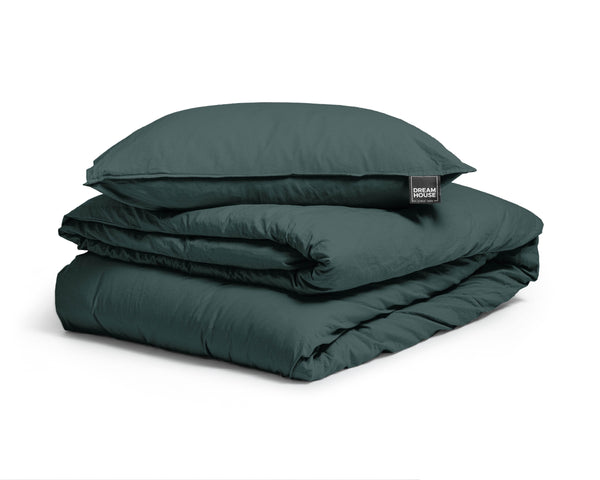 Bettbezug Stone washed Dark Green 140 x 220 cm