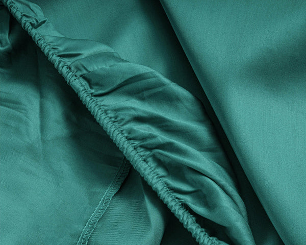 Satin Spannbettlaken Dunkelgrün 80 x 200 cm