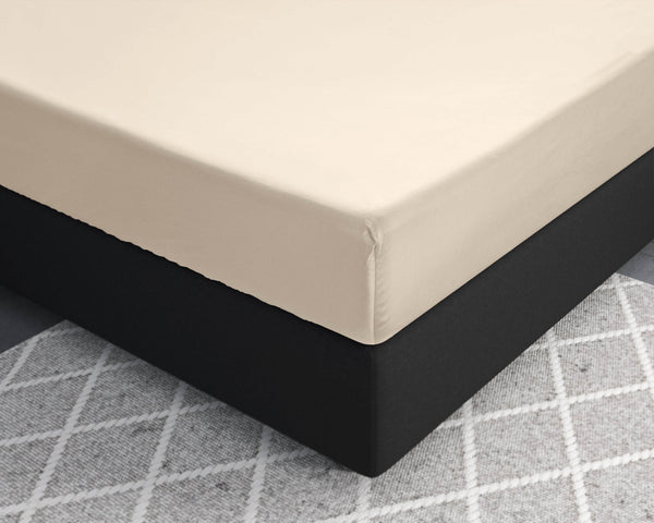 Satin Spannbettlaken Sand 80 x 200 cm