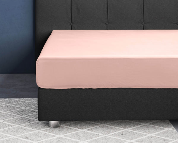Satin Spannbettlaken Rosa 180 x 220 cm