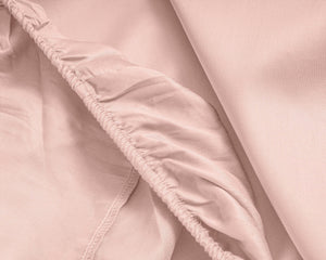 Satin Spannbettlaken Rosa 180 x 220 cm