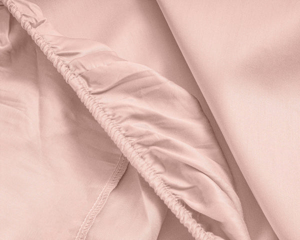 Satin Spannbettlaken Rosa 180 x 220 cm
