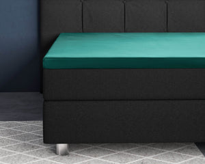 Topper Satin Spannbettlaken Dunkelgrün 160 x 220 cm