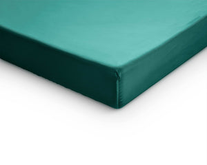 Topper Satin Spannbettlaken Dunkelgrün 160 x 220 cm