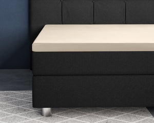 Topper Satin Spannbettlaken Sand 140 x 200 cm