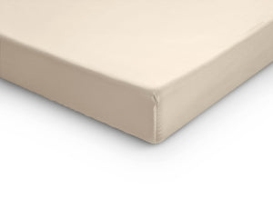 Topper Satin Spannbettlaken Sand 140 x 200 cm