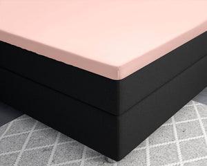 Topper Satin Spannbettlaken Rose 180 x 200 cm