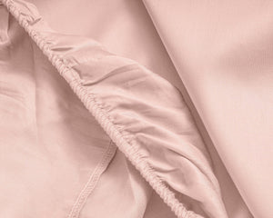 Topper Satin Spannbettlaken Rose 180 x 220 cm