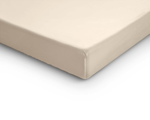 Split-Topper Satin Spannbettlaken Sand 180 x 200 cm
