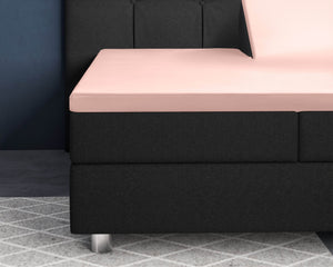 Split-Topper Satin Spannbettlaken Rose 160 x 200 cm