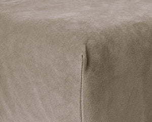 Samt Spannbettlaken Taupe 160 x 200 cm