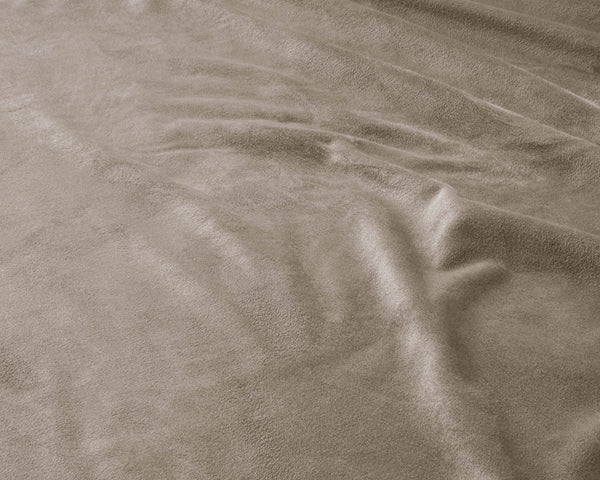 Samt Spannbettlaken Taupe 160 x 200 cm