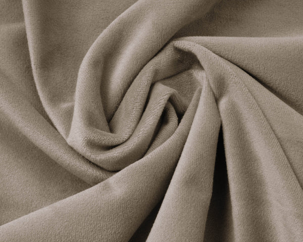 Samt Spannbettlaken Taupe 160 x 200 cm