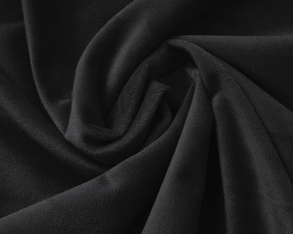 Samt Spannbettlaken Schwarz 180 x 200 cm